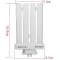 Miniatyrbild 5 av 5: Fml 27ex-n 27w 4-stifts fyrkantig energisparande kompakt lysrör 6500k 4 rader Glödlampa Hög kvalitet null none