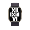 Miniatyrbild 3 av 4: Apple Watch Läderarmband 42mm 44mm 45mm 49mm (M/L) - Svart - Öppen Butiksförpackning MY9N2ZM/A Midnight Black