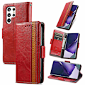 Miniatyrbild 1 av 2: Phone case för Galaxy S22 Plus Case Flip Visitkortshållare Stötsäkert case red