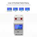 Miniatyrbild 4 av 5: Enfas Din-rail energimätare 5-80a 220v 50hz elektronisk kwh-mätare med LCD-bakgrundsbelysning Digital display Ddm15sd Hy null none
