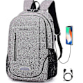 Miniatyrbild 1 av 5: Student Skolväska USB Laddning Resväska Datorryggsäck Dark gray