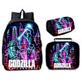 Miniatyrbild 1 av 4: Godzilla vs King Kong tredelad 16" rundväska Style 6