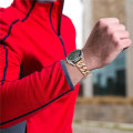 Miniatyrbild 5 av 5: Damarmband för Huawei Watch Gt 3 2/ pro Band Runner 42mm 46mm Cowboy Kedjerem 22mm 20mm Metall Diamond Bling Alloy Bälte Gold 20mm