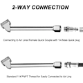 Miniatyrbild 7 av 7: V2ine 8 tums uppblåsbar förlängningsgummislang, lås på luftchuck+gummislang+1/4&#34; Quick Plug, Closed Flow Tire Inflator Chuck med klämma för 1Set inflate kit