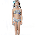 Miniatyrbild 3 av 4: Barn Flickor Mermaid Tail Bikini Set Badkläder Baddräkt Simdräkt Hög kvalitet A Dark Blue 110