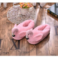 Miniatyrbild 2 av 5: Plysch tofflor för vuxna unisex flamingo tofflor för vinter höst (cv-3) pink