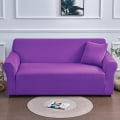 Miniatyrbild 1 av 4: Vattentäta elastiska hörnsofföverdrag 1/2/3/4 säten Solid cover L-formad cover Skydd Bänköverdrag C 4 seat 235-300cm purple
