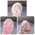 Miniatyrbild 4 av 5: Flickor Led Casual Sneakers Elsa Princess Print Utomhusskor Barn Ljus-up halkfria skor för vår och vinter-yzy Purple 26-insole 16cm