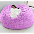 Miniatyrbild 1 av 5: Lazy Sofa Bean Bag konstgjord päls Bean Bag (endast bönor) Purple 135 x 65cm