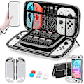 Miniatyrbild 2 av 3: Nintendo Switch Oled modell Case 9 i 1 tillbehörssats Black