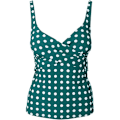 Miniatyrbild 2 av 3: Kvinnor Push Up Tankini Set Polka Dot Simning Kostnad Boy Shorts Badkläder Badkläder Badkläder Strandkläder Grön XL
