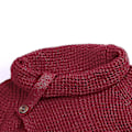 Miniatyrbild 3 av 5: Vinter Lös Turtleneck Tröja Långärmad Knapp Casual Pullover För Kvinnor Red M