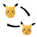 Miniatyrbild 1 av 2: Söt tecknad Flip Doll Flip Dubbelsidig docka Present-pikachu