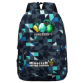 Miniatyrbild 1 av 2: Minecraft ryggsäck studentryggsäck Blå rutnät ~ 5
