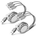 Miniatyrbild 1 av 5: Infällbar 3 i 1 multi USB laddarkabel för mobiltelefoner surfplattor null none