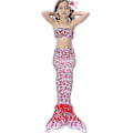 Miniatyrbild 1 av 4: Barn Flickor Mermaid Tail Bikini Set Badkläder Baddräkt Simdräkt_y Pink 10-11 Years