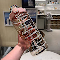 Miniatyrbild 1 av 3: 2l stor kapacitet vattenflaska halmkopp Plast vattenkopp tidsskala (färg A-transparent rosa) null none