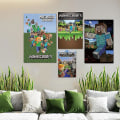 Miniatyrbild 1 av 4: minecraft spel perifer affisch dekoration dekorativ gobeläng 30*40cm 12*16inches