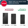 Miniatyrbild 2 av 8: Encased Tunn Armor Designad för Samsung Galaxy S22 Skal, Smalt Passform Flexibelt Grepp Telefonskal (Svart)