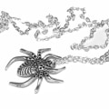 Miniatyrbild 1 av 2: Halsband Silver Spindel Spider Insekt Goth Punk Halloween Silver