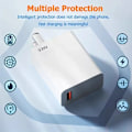 Miniatyrbild 2 av 6: 33W USB Snabbladdare Quick Charge 3.0 USB Typ C Kabel 6A för Xiaomi Redmi Note 13 12 iPhone Samsung Mobiltelefon Laddning EU Plug and Cable
