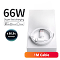 Miniatyrbild 1 av 6: 6A 66W Supersnabb EU Väggladdare för Huawei Mate 40 50 60 P50 Nova 8 9 10 Honor 90 100 X7 X8 X9 Magic Typ C Laddnings-USB-kabel 1m Cable