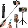 Miniatyrbild 1 av 5: Roreta Trådlös Selfie Stick Stativ Bluetooth Fjärrkontroll Utdragbart Stativ för iPhone Mobiltelefon Tiktok Live Streaming Normal version