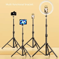 Miniatyrbild 2 av 6: Vikbart 56cm-160cm Utdragbart Mobiltelefonstativ Hållare Live Tripod Videoinspelning Selfie Landing Monopod För Alla Telefonkameror Only Stand