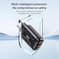 Miniatyrbild 3 av 6: USLION 65W GaN C Laddare Laptop Ipad Mobiltelefon Snabbladdning PD -C Typ-C Snabbladdare För iPhone 15 14 13 12 Pro EU Black 65W
