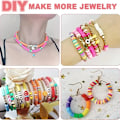 Miniatyrbild 4 av 7: Polymer Clay Beads Set 6MM Regnbågsfärg Flat Chip Pärlor För Boho Unikt Armband Necklce Göra Brevpärlor Tillbehör Kit DIY Set 1