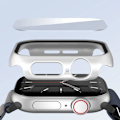 Miniatyrbild 4 av 6: Härdat Glas + Skal För Apple Watch 10 42mm 46mm Matt Hård PC Bumper Skärmskydd Fodral iWatch serie 10 42/46 Tillbehör yellow Series 10 42MM