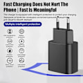 Miniatyrbild 6 av 6: 45W PD Super snabbladdning för S22 S23 Ultra Note 10+ 5G USB C Mobiltelefon Typ C US/EU/UK Snabbladdare Väggadapter EU PLUG