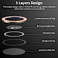Miniatyrbild 5 av 6: Lämplig För Samsung Galaxy S25Ultra S23 S24 Ultra S24 Plus S22Ultra Diamant Glänsande Färgglad Mobiltelefon Linsskyddsfilm Siliver-Z For Samsung S25