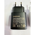 Miniatyrbild 4 av 6: Original Samsung 25W Laddare PD ny Chargeur Galaxi Z Fold 6 5 Z Flip 4 S25 S24 S23 A05s A54 A24 A23 M54 M13 M22 M32 M53 only charger Black EU Plug