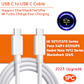 Miniatyrbild 1 av 6: Xiaomi Original USB Typ C-kabel 120W 67W Turbo Snabbladdare Mi 15 14 13 12T Pro 12 11 Ultra Poco X6 X7 Redmi Note Black Shark 5 1p upgrade c to c 2m(6.6ft)