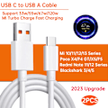 Miniatyrbild 1 av 6: Xiaomi Original USB Typ C-kabel 120W 67W Turbo Snabbladdare Mi 15 14 13 12T Pro 12 11 Ultra Poco X6 X7 Redmi Note Black Shark 5 2p upgrade c to a 1m(3.3ft)