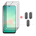 Miniatyrbild 1 av 6: 6-i-1 För Samsung Galaxy A26 Glas Samsung A26 Härdat Glas Fulltäckande Lim 9H Skärmskydd Samsung A26 A 26 Linsskydd 3 Glass and 3 Lens For A26