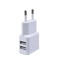 Miniatyrbild 1 av 6: 5V/2A Telefonladdare för Samsung S6 S7 S8 S20 Note20 10 9 8 Dubbel USB Hem Reseladdare Mobiltelefon Ström EU 2usb White
