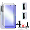 Miniatyrbild 2 av 6: 6-i-1 Glas för Samsung Galaxy A56 5G För Samsung Galaxy A06 A16 A26 A36 A56 Härdat Glas 2.5D Fulltäckande Lim Skärmskydd 2 Glass and 2 Lens For A36 5G