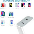 Miniatyrbild 5 av 6: 40W Dubbel USB-C PD Laddare Snabbladdning USB-C Typ C Snabb Telefonladdare Adapter för iPhone 15 14 13 Pro Max iPad Air Väggladdare Only EU Plug