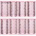 Miniatyrbild 5 av 6: Half Eey Lashes 3/5/10 Par Nya Faux Mink Lashes Naturliga Falska Ögonfransar Wispy Fluffig Ögonfrans Extension Makeup Halv Lashes Verktyg 5pairs-1003
