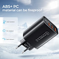 Miniatyrbild 5 av 6: USB-C Laddare 60W Snabbladdare 4-Portar PD Typ-C Snabbladdning 3.0 Väggströmadapter för iPhone Xiaomi Samsung Telefonladdare EU White
