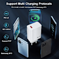 Miniatyrbild 4 av 6: 67W GaN USB Snabbladdare QC3.0 USB Typ C-kabel för Xiaomi 14 13 12 Redmi Note Turbo Mobiltelefon Laddare Adapter EU Charger