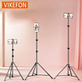 Miniatyrbild 1 av 6: Vikbart 56cm-160cm Utdragbart Mobiltelefonstativ Hållare Live Tripod Videoinspelning Selfie Landing Monopod För Alla Telefonkameror Only Stand