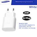 Miniatyrbild 1 av 6: Original Samsung 25W Laddare PD ny Chargeur Galaxi Z Fold 6 5 Z Flip 4 S25 S24 S23 A05s A54 A24 A23 M54 M13 M22 M32 M53 charger with cable White EU Plug