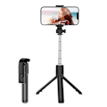Miniatyrbild 6 av 6: Selfie Stick Stativ Utdragbart Trådlöst Bluetooth Fjärrkontroll Portabelt Smartphone Stativ Fäste För iOS Android Telefon White With lamp