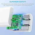Miniatyrbild 3 av 6: 40W Dubbel PD Laddare Snabbladdning EU US Mobiltelefon USB-kabel För iPhone Datakabel Snabbladdning 3.0 Väggladdare EU Plug C2C Cable
