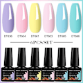 Miniatyrbild 1 av 6: MEET ACROSS 6-pack Gel Nagellack Set Lila Blå Vår Sommar Allt För Dekoration UV Gel Vernis Långvarig Nagelkonst Manikyr ZH24099