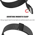 Miniatyrbild 3 av 6: 20/22mm Magnetiskt Milanese Armband för Samsung Galaxy Watch 7 6 5 4 40 44mm Gear S3 Rostfritt Stål Band för Huawei 4 GT3 Armband Red 20MM
