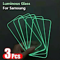 Miniatyrbild 1 av 6: 3 st Lysande Härdat Glas För Samsung Galaxy A50 A70 A51 A71 A30 A20 A10 Självlysande Skärmskydd För Samsung A52 A72 Glas For Samsung A51 1 Piece
